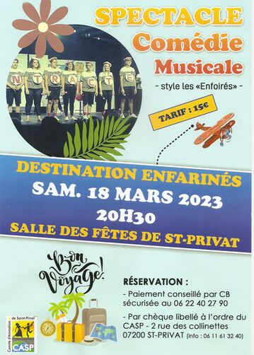 Spectacle des Enfarinés «Destination Ailleurs»
