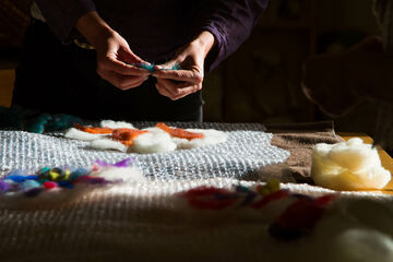Atelier "feutrage de la laine"